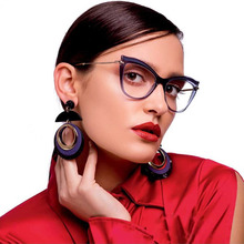 Semi-Transparent Acetate Optical Eyeglasses Fashion Female Stylish Frame Spectacles for Women Prescription Glasses Frame 2024 - buy cheap