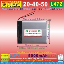[L472] 3.7 v 5000 mah [204050] li-polímero bateria móvel recarregável de íon de lítio para o telefone celular; mp3; mp4; dvr; banco de potência 2024 - compre barato