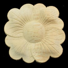 5CM Flower Board Woodcarving Applique Oak Wood Furniture Decorative Mouldings Decal Cabinet Door Wood Figurine Craft 2024 - buy cheap