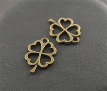 10pcs  Alloy  Bronze Silver Color 4 Leaf Clover Charms  Handmade Charms Pendants Jewelry Findings A157/A730 2024 - buy cheap