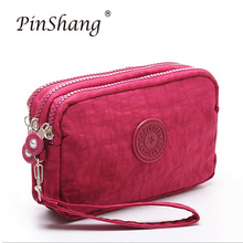 women wallets Fashion Zipper Long Section Purses 3 Layers Handbag Large Capacity Clutch Bag Simple Phone Coin Bag Money Bag 2024 - buy cheap