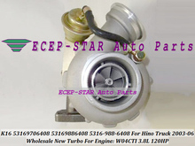 K16 53169706408 53169886408 5316-988-6408 5316-970-6408 Turbo Turbocharger For Hino Truck Commercial Vehicle 2003-06 W04CTI 3.8L 2024 - buy cheap