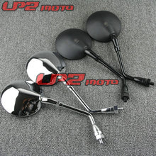 For Honda Shadow 400 CB500 CB750 CB1100 CB1000 CB1300 Rearview Motorcycle Rearview Mirrors Mirror Black/Silver 10mm Clockwise 2024 - buy cheap