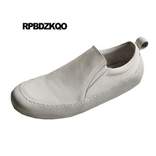 Comfort Designer Casual 2021 Lace Up High Quality Slip On Genuine Leather Luxury Men Footwear White Rubber Real Shoes Solid New 2024 - buy cheap