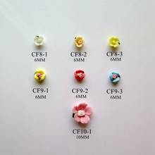 cf8-10 3D 30pcs/bag 6MM/10mm Handmade Ceramic Flower Peach-Flower Nail Art Decoration Nail art Flower Deco 2024 - buy cheap