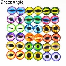 10-50pcs 6-30mm Glass Dragon Lizard Frog Vivid Cat Tiger Eye Pupil Handmade Cabochon Not Heated Crafts Toys Eye Charms Accessory 2024 - buy cheap