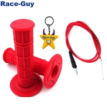 Cabo vermelho de acelerador de 108mm 990mm + cabo durável de acelerador para pit dirt motor trail bike motocross taotao coolster roketa xr 2024 - compre barato