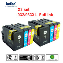 Befon-cartuchos de substituição, conjunto de cartuchos para hp 932xl 933xl, hp 932 hp933 hp 932 933, cartucho de tinta para officejet 6100, 6600, 6700, 7110, 7612 2024 - compre barato