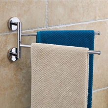 BAKALA  Fashionable space aluminum 2 bars flexible 180 degree rotating moving Towel rack towel rail towel rod 88001 2024 - buy cheap
