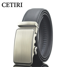 CETIRI-Cinturón de cuero auténtico para hombre, cinturón masculino de 110cm, 120cm, 130cm, 140cm y 150cm, con hebilla automática para Vaqueros 2024 - compra barato