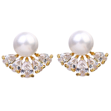 Bettyue Brand Trendy Charm Elegance Three Colors AAA Cubic Zircon Pearl Jewelry Earrings For Woman Florid Wedding Party Gift 2024 - buy cheap