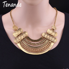 Tenande Vintage Ethnic Jewelry Bijoux Tribal Metal Coin Choker Necklaces & Pendants Gypsy Multilayer Chain Necklaces For Women 2024 - buy cheap