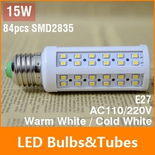 E27 15W LED Bulb 84 Chip SMD 2835 LED Light Corn lamp 110V 220V White/Warm 360 Degree Energy Saving Led Light Free Shipping 2024 - buy cheap