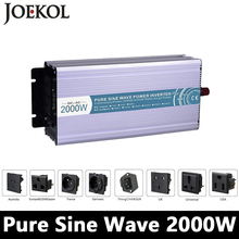 Inversor de onda sinusoidal pura de 2000W, cc 12V/24V/48V a CA 110V/220V, inversor de potencia fuera de la red funciona con Panel de batería de viento Solar 2024 - compra barato