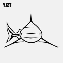 YJZT-pegatinas de vinilo para coche, 16,5 CM X 10,6 CM, Océano de tiburones, asesino pez marino, negro/plata, C24-0701 2024 - compra barato