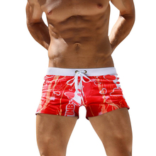 sexy red black pocket swimwear men beach shorts summer board surf swimming trunk boxers briefs men swimsuits sunga bathing suits 2024 - buy cheap