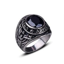 Pingente anel de dedo feminino masculino punk titânio aço pulseira strass joias estilo hip hop 2024 - compre barato