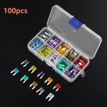 100Pcs New High Quality Case Assorted Auto Car  Truck Standard Blade Fuse Kit (2A/3A/5A/7.5A/10A/15A/20A/25A/30A/35A) 2024 - buy cheap