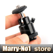 10pcs 1/4" Mini Ball Head Bracket/Holder/Mount for DSLRCamera Tripod Hot Shoe Flash Free Shipping 2024 - buy cheap