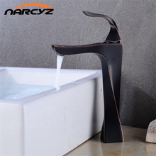 Black Basin Faucets Oil Rubbed Bronze Brass Crane Bathroom Faucet Single Handle Cold Hot Bath Sink Basin Water Mixer  B547 2024 - buy cheap