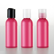 50ml dark pink plastic bottle with transparent/black/white press  lid  toilet water bottle,lotion bottle 2024 - buy cheap