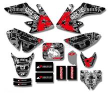 TEAM  GRAPHICS&BACKGROUNDS DECAL STICKERS Kits For Honda CRF50 STYLE Pit Dirt bike(Black/White) New Style 2024 - buy cheap