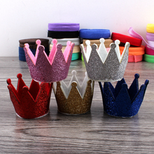 30pcs/lot 5colors Newborn 3D Felt Kids Crown For Girls Hair Accessories Handmade Glitter Felt Crown For First Birthday Hat 2024 - buy cheap