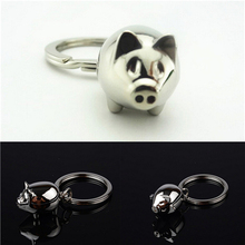 Lovely Mini Pig Key Chain Key Ring Cute Gift Keyring Charm Decoration  Creative Alloy Car Key Holder  Pendant Bag Keyfob Gifts 2024 - buy cheap