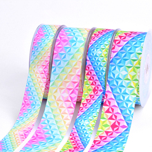 free shipping 10yards 25 &38 mm Diamond pattern ribbon printed grosgrain ribbon 2024 - buy cheap