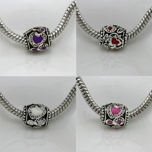 5 colors fit pandora s Original Charms Bracelets Letter loving heart Charm Crystal fit pandora  Women Diy  Jewelry 2024 - buy cheap