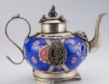 Diseño de mono de plata del Tíbet o tetera blindada de China con dragón tapa de mono herramientas decoración de boda de latón 2024 - compra barato