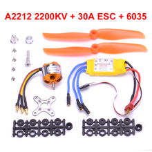 Motor Outrunner sin escobillas A2212 2212 2200KV + 30A ESC + 6035 hélice conjunto de cuatro rotores para Avión RC multicóptero de ala fija 2024 - compra barato