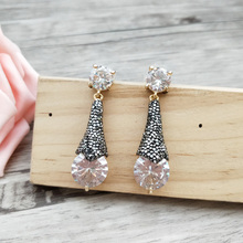 1 pair Fashion Handmade earrings Paved Rhinestone Crystal Charm Dangle earrings women Jewelry ER695 2024 - buy cheap