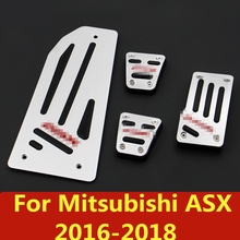 Pedal de freio do acelerador modificado especial liga de alumínio pedal de freio do acelerador decoração interior para mitsubishi asx 2016-2018 2024 - compre barato