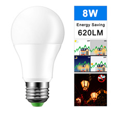 8W LED Sensor Light Bulb E27 Dusk to Dawn LED Light Sensor Bulbs 2835 SMD Automatic Security Light For Graden Hallway Christmas 2024 - buy cheap
