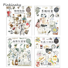 40 pcs/Bag Vintage Life Green Plants Cafe Label Sticky Notes Memo Pad Kawaii Stationery School Supplies Planner Stickers Paper 2024 - buy cheap