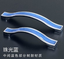 Blue Amber handle and knobs /crystal drawer pull /furniture hardware handle / door pull ( C.C.96mm Length110mm) 2024 - buy cheap