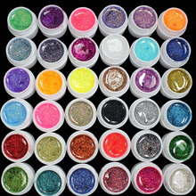 36 Colors Set Glitter Acrylic Powder UV Gel Nail Polish Soak Off UV Gel Builder Colorful Gel Polish Nail Art Supplies 2024 - buy cheap