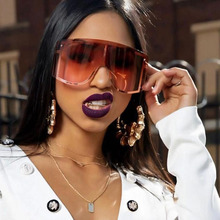 2019 New Luxury Brand Designer Lady Oversized Rimless Sunglasses Women Vintage Fashion Gradient Shield Sun Glasses For Female 2024 - buy cheap