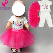 17 polegada Boneca roupas calças t-shirt do bebê saia tutu para 18 polegada 45 centímetros americano og roupa da boneca brinquedos roupas presente de Natal para crianças 2024 - compre barato