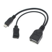 CYSM Micro USB OTG HOST кабель для флэш-диска с дополнительным микро и USB питанием для Galaxy S3 S4 Note2 Note3 S5 2024 - купить недорого