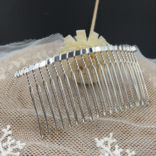 80*40 MM 20 piezas (Color plateado) peine de Metal horquilla horquillas accesorios para el cabello DIY Accesorios y componentes 2024 - compra barato