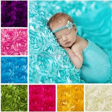 Newborn Baby 3D Photography Photo Prop Rose Flower Backdrop Blanket Rug 11 Color #H055# 2024 - buy cheap