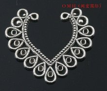 OMH wholesale jewelry Free shipping 6pcs tibetan silver pendants earring connectors Drop Earrings 30x35mm EH310 2024 - buy cheap