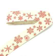 5/8"(15mmx100m) 100% cotton ribbon Zakka Retro Handmade dots Cotton Ribbon Sewing label  Christmas red snow lace 2024 - buy cheap