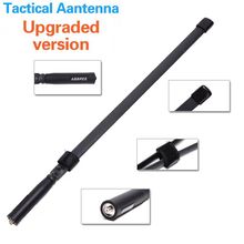 Antena tática abbree para walkie talkie, conector de banda dupla 144/430mhz, dobrável 2024 - compre barato