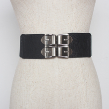 Fashion Lady metal Vintage Wide Elastic Belts Women Stretch Buckle Waist Belt Waistband Amazing belts for women accessories 2024 - buy cheap