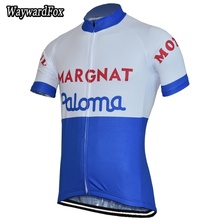 Nova camisa masculina de manga curta branca/azul, roupa de ciclismo com zíper para corrida e bicicleta 2024 - compre barato