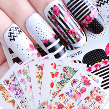 45Sheets Nail Sticker Mixed Flower Elegant Nail Art Water Transfer Stickers Nail Tips Decals Beauty Tattoo Manicure Decor BEWG45 2024 - buy cheap