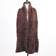 2020 New Arrive Winter Autumn Lady Fashion Mink Fur Scarf Knitted Real Mink Fur Scarves 170X15CM Warm Elegant Women Fur Muffle 2024 - buy cheap